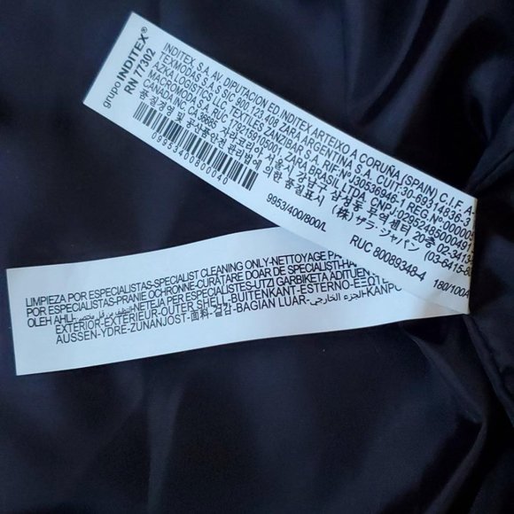 Zara - Leather Biker Jacket -Black Men's Large - Picture 5 of 5